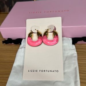 Lizzie Fortunato “Organic Hoops” in Flamingo